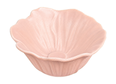 Fine Rim 6-inch bowl in blush pink petal relief