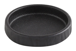 Shadow Grain 3.5-inch sauce dish shown from above and the side