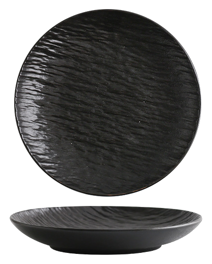 Shadow Grain 12-inch deep plate shown from above and the side