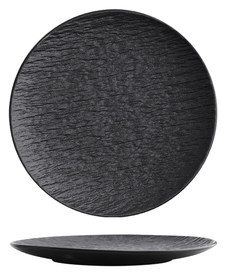 Shadow Grain 8-inch flat plate shown from above and the side