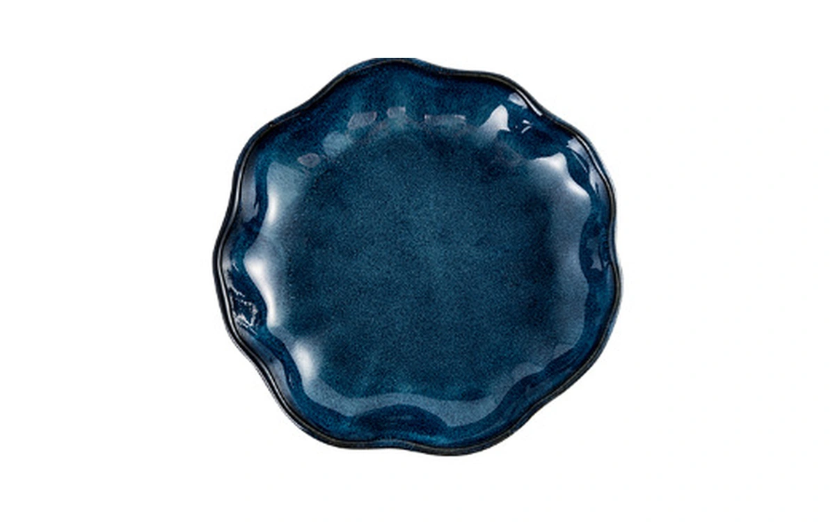 Deep Crest Round Deep Plate on white
