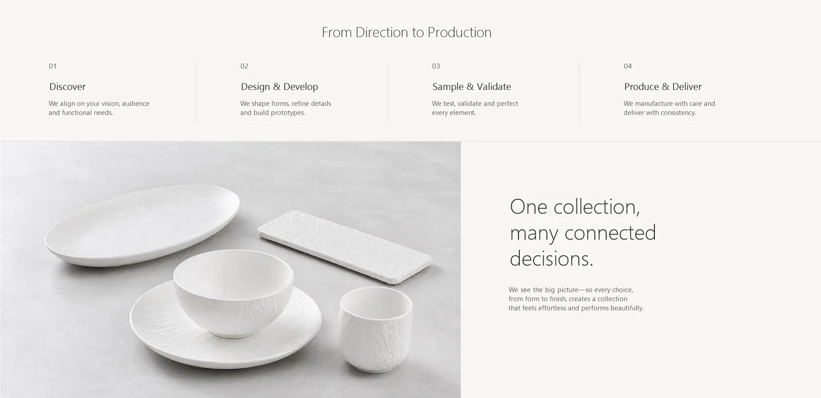 Connected ceramic shapes