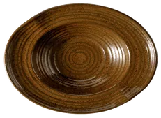 Amber Tides Oval Deep Plate