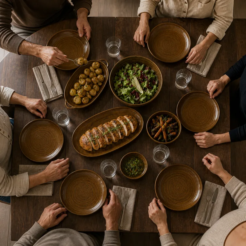 Amber Tides forms used for shared dining