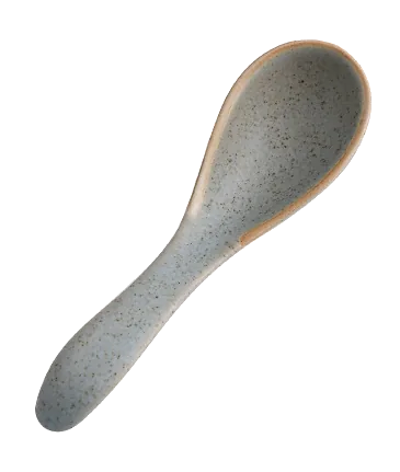 Ceramic Spoon in Smoke Grey