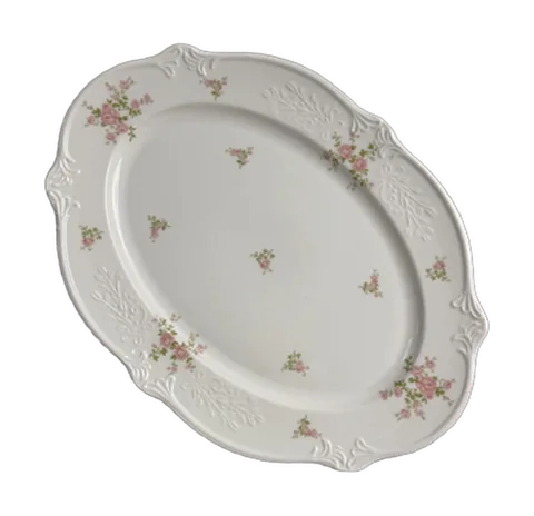 Blush Posy oval platter SKU-09