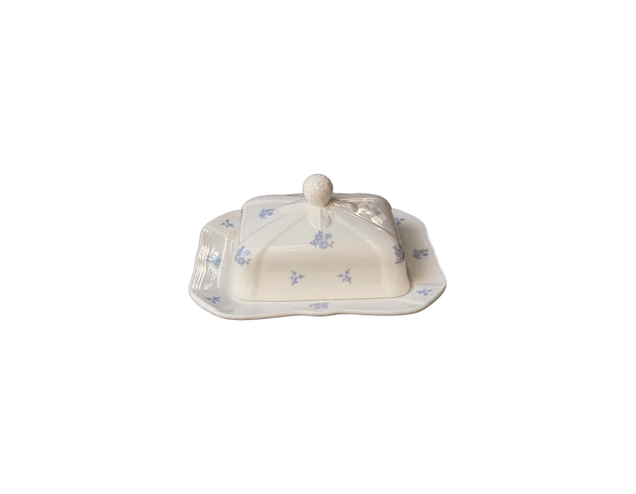 Sculpted Petal Lidded Butter Dish