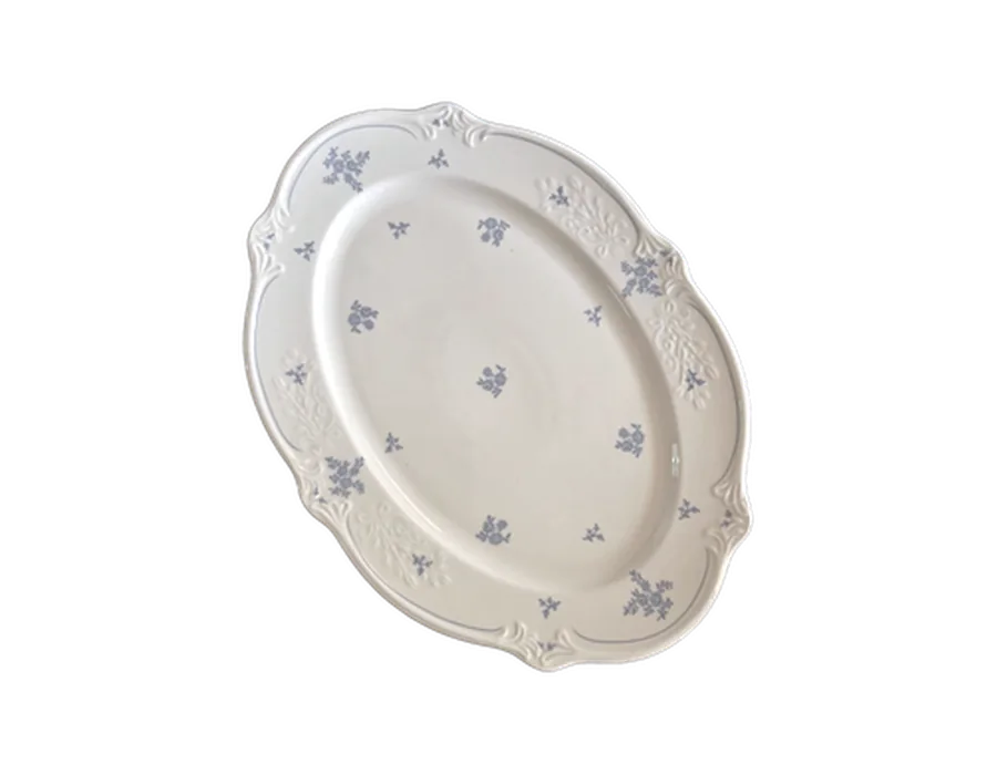Sculpted Petal Oval Platter