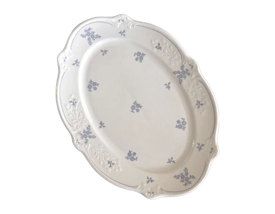 Sculpted Petal Large Oval Platter