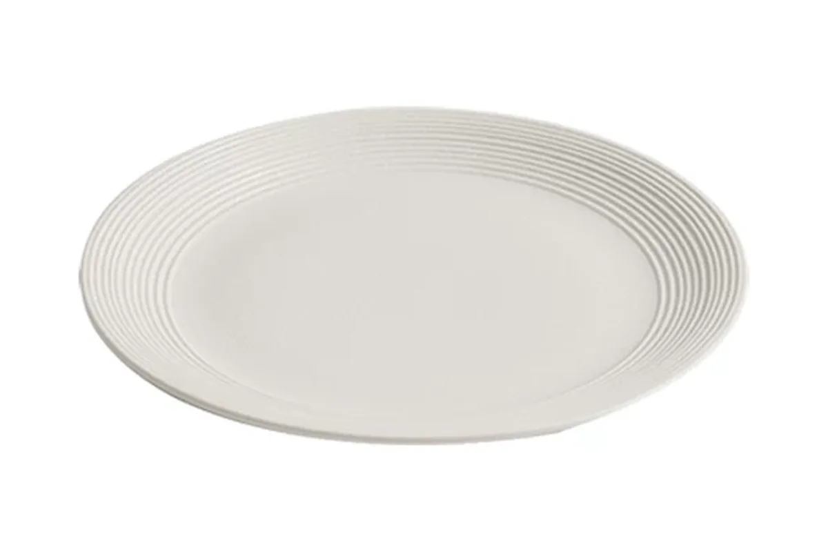 Concentric Ridge 10-inch plate in White