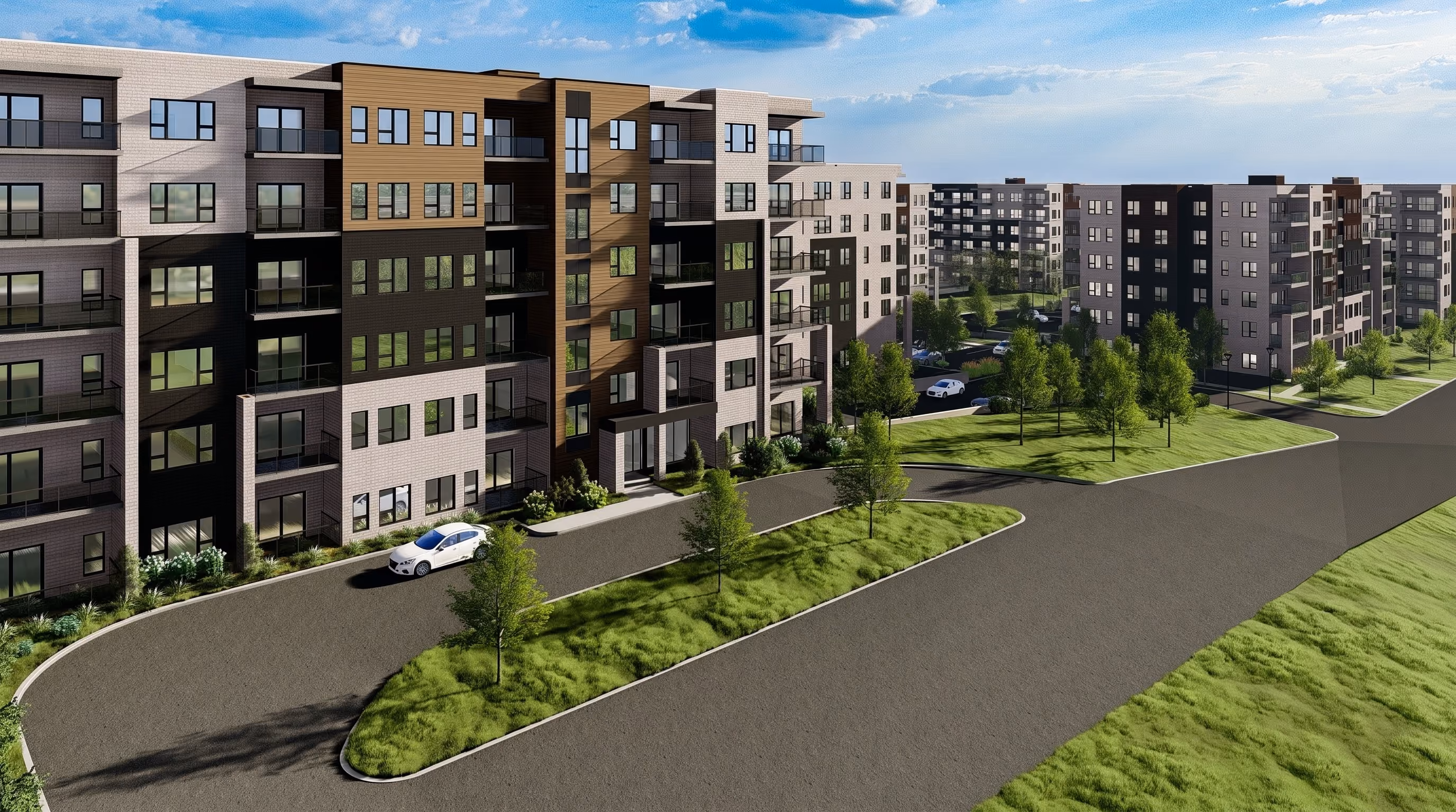 Les immeubles de la Cité de Lorraine vus de l'avenue Barron