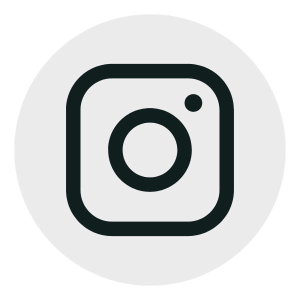 Instagram app icon with a camera symbol inside a rounded square on a light circular background.