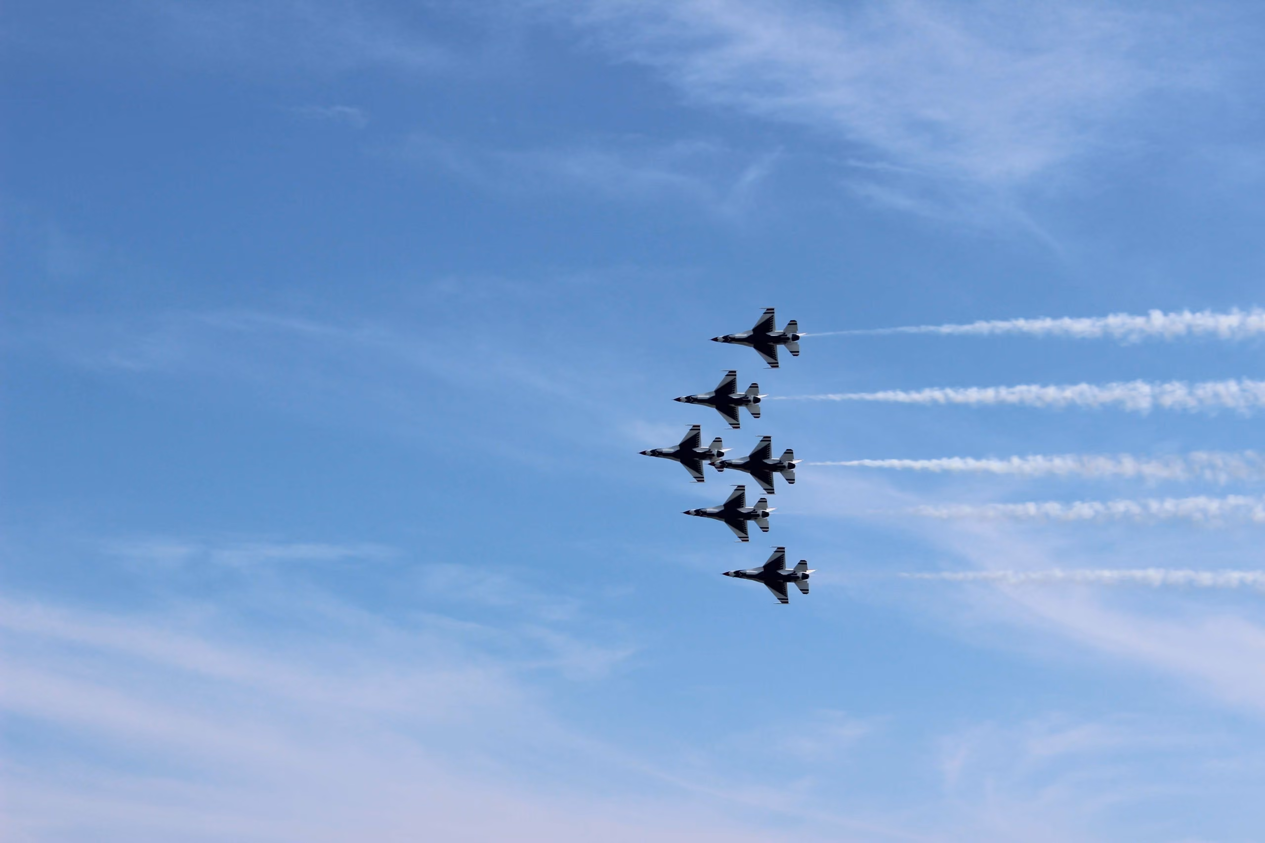 group of jets flying in formation