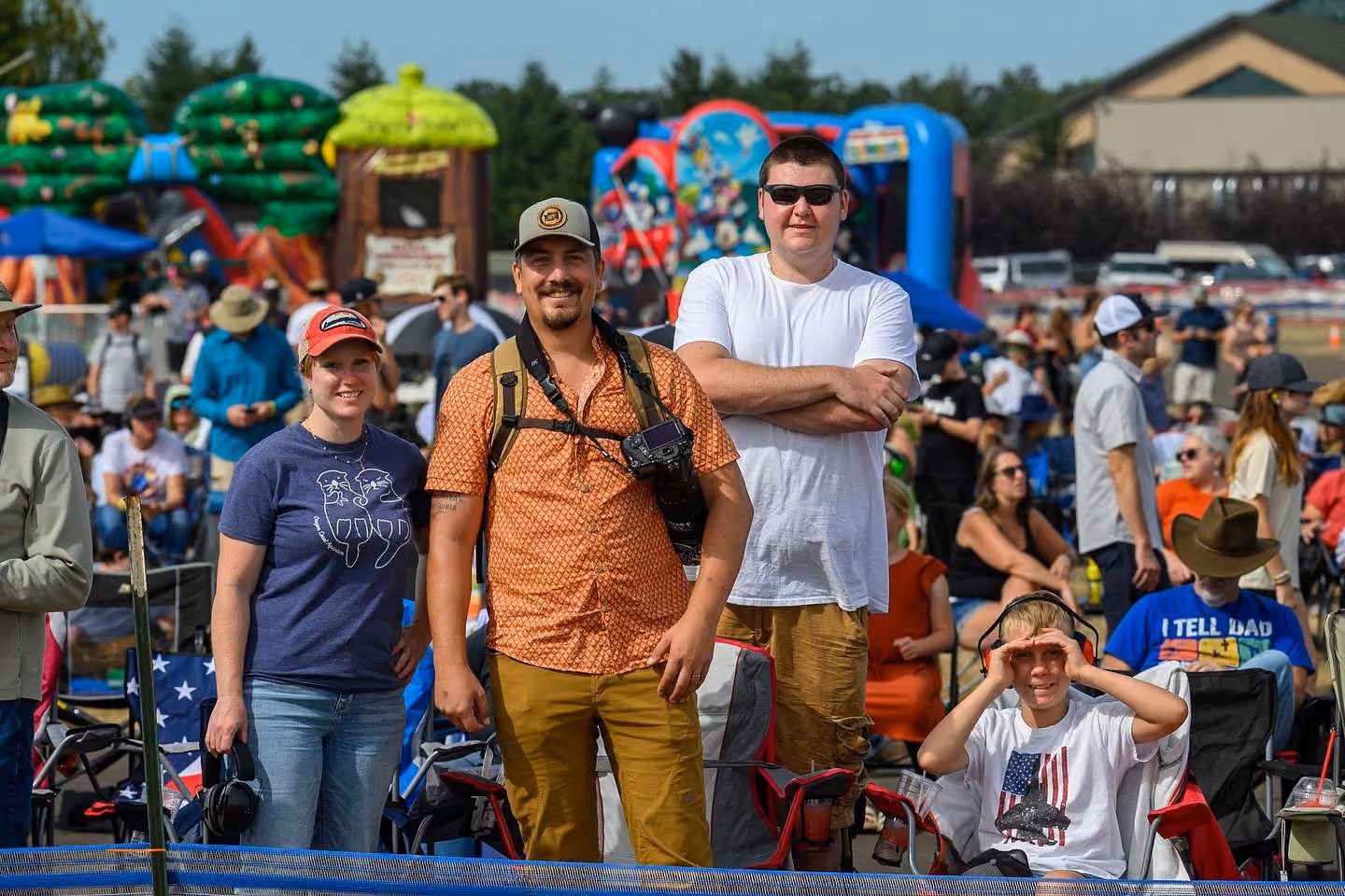 crowd of people smiling