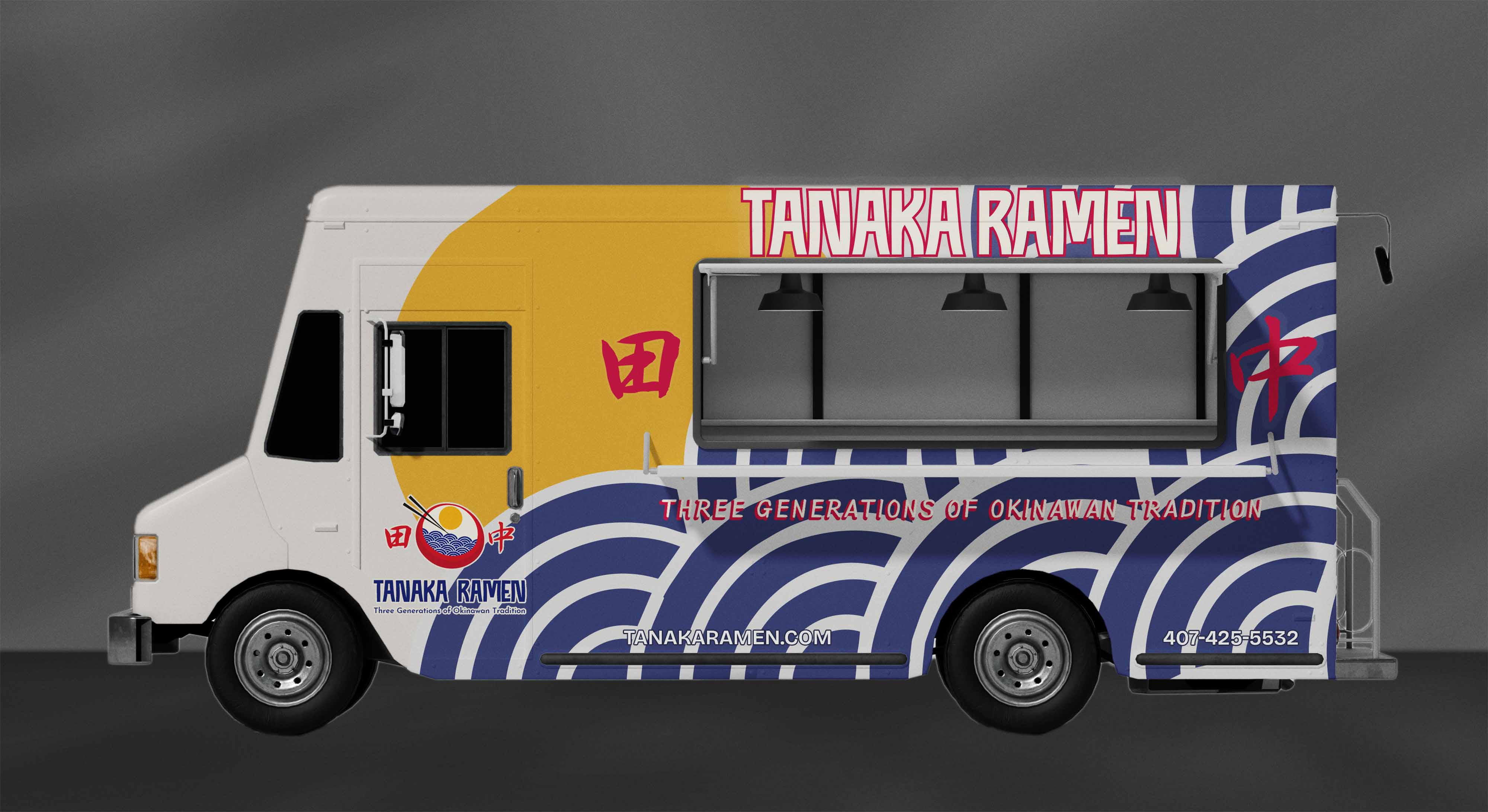 Tanaka Ramen food truck mockup