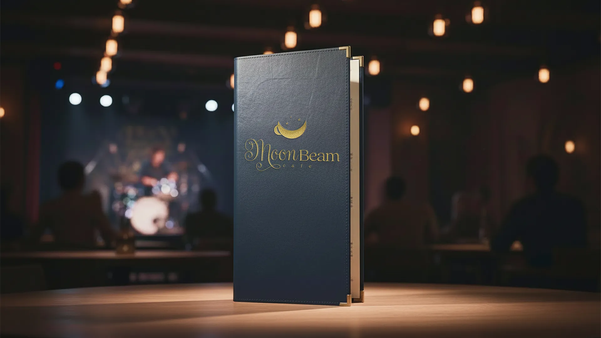 MoonBeam Cafe brand mockup