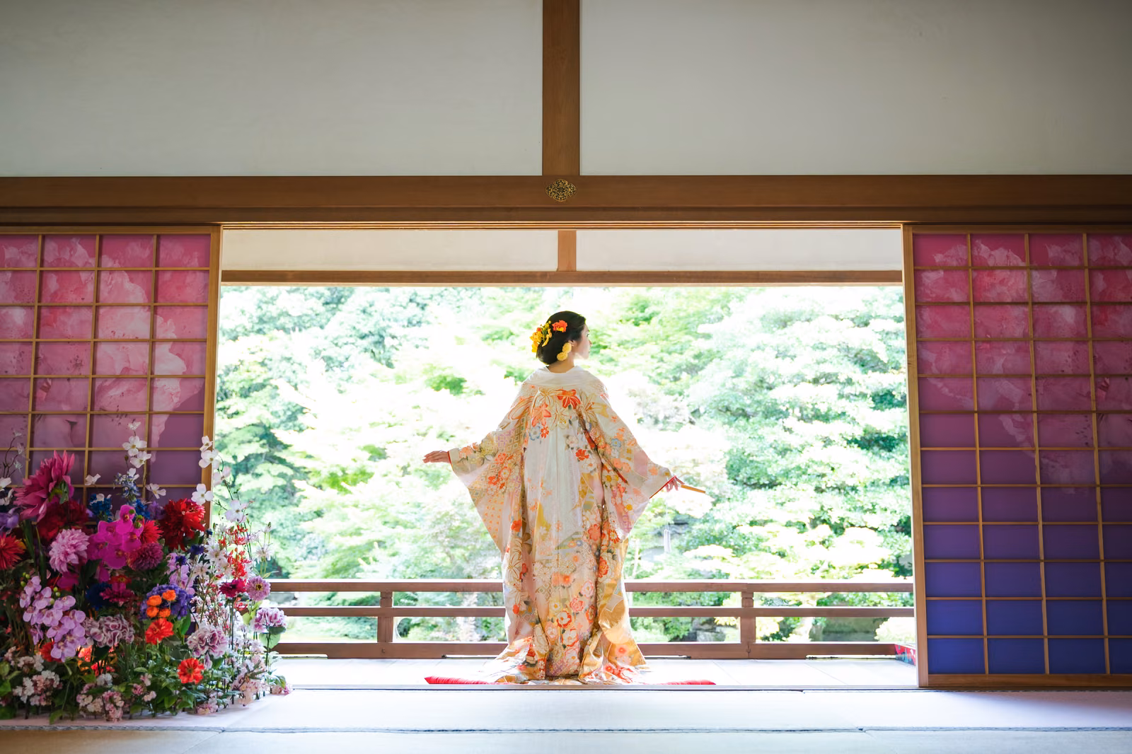 Nob Miyake kimono atelier in Uzumasa, Kyoto - gold-leaf (kinsai) kimono craft, photo 8