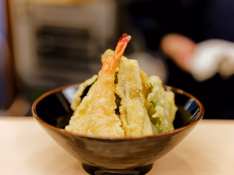 Hands-on tempura making class at Gion Imafuku restaurant, Kyoto