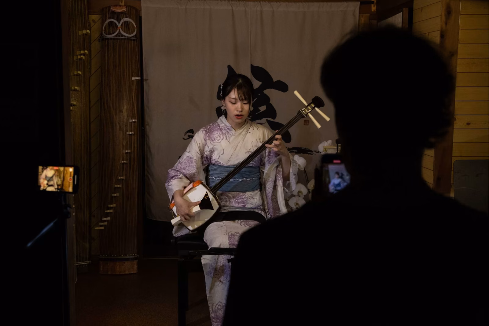 Koto and shamisen concert at Gen Soundbath Kujo-yu bathhouse, Kyoto - photo 6