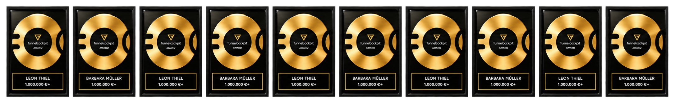 10x FunnelCockpit 1-Mio-Euro-Awards
