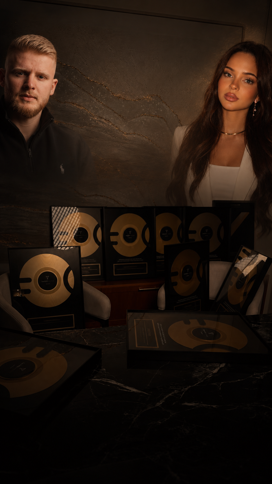 Leon & Barbara mit den 10 Mio.-Awards