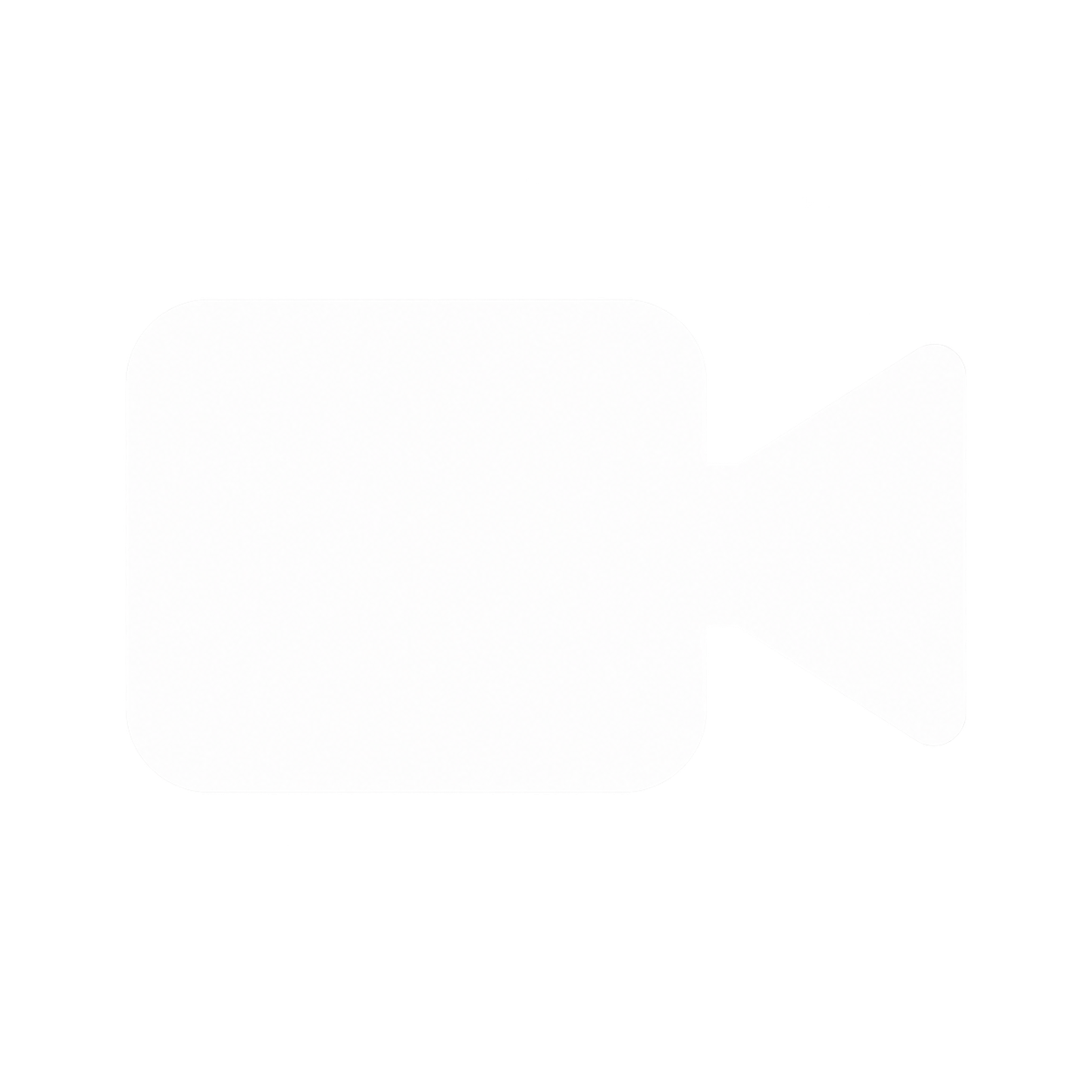 Simple black and white camera icon with circular lens and rounded body shape.