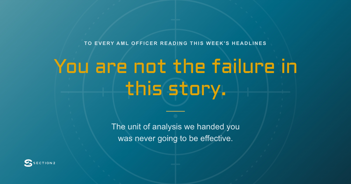 Teal graphic reading "You are not the failure in this story"