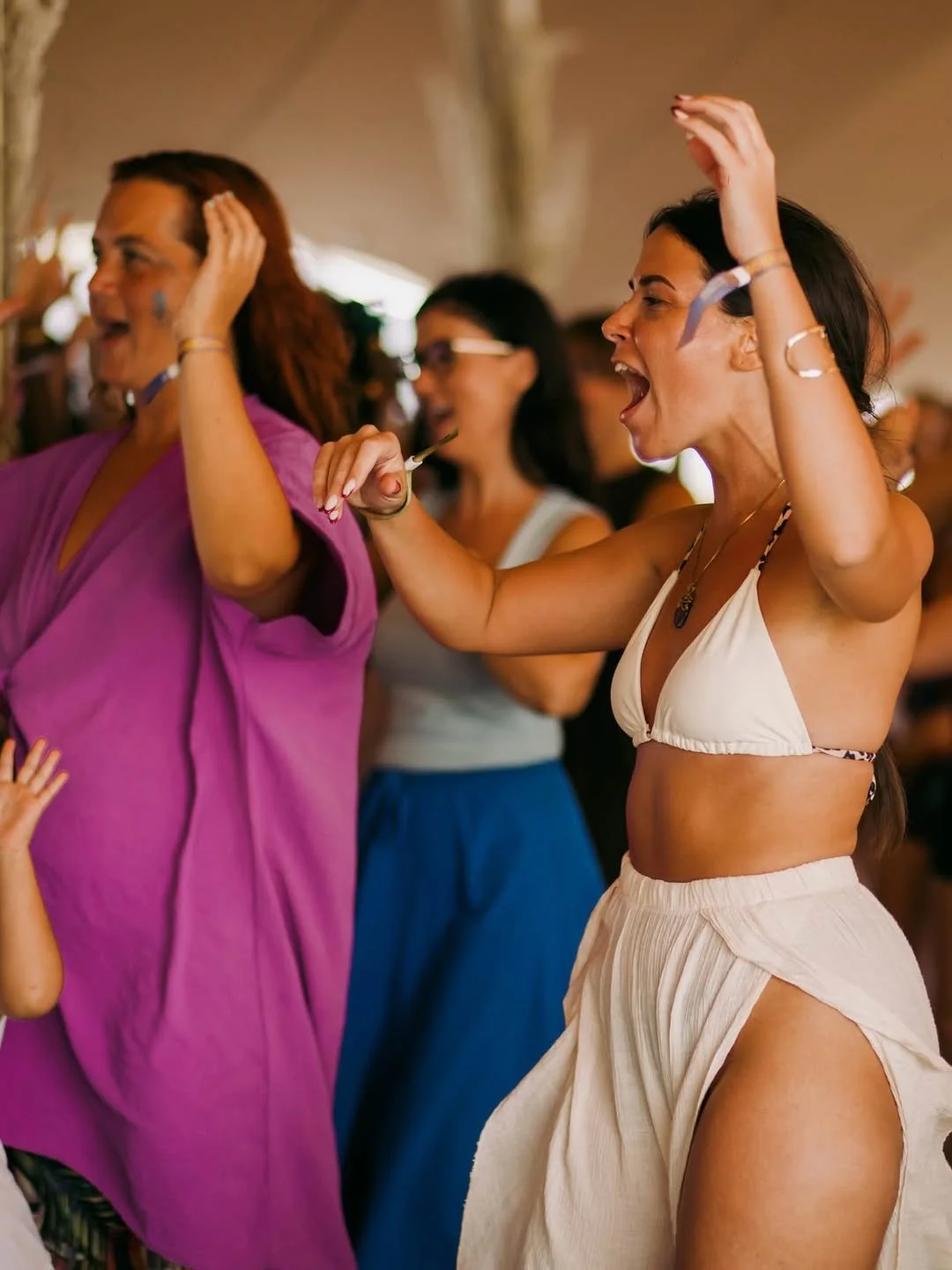Women celebrating together at a gathering