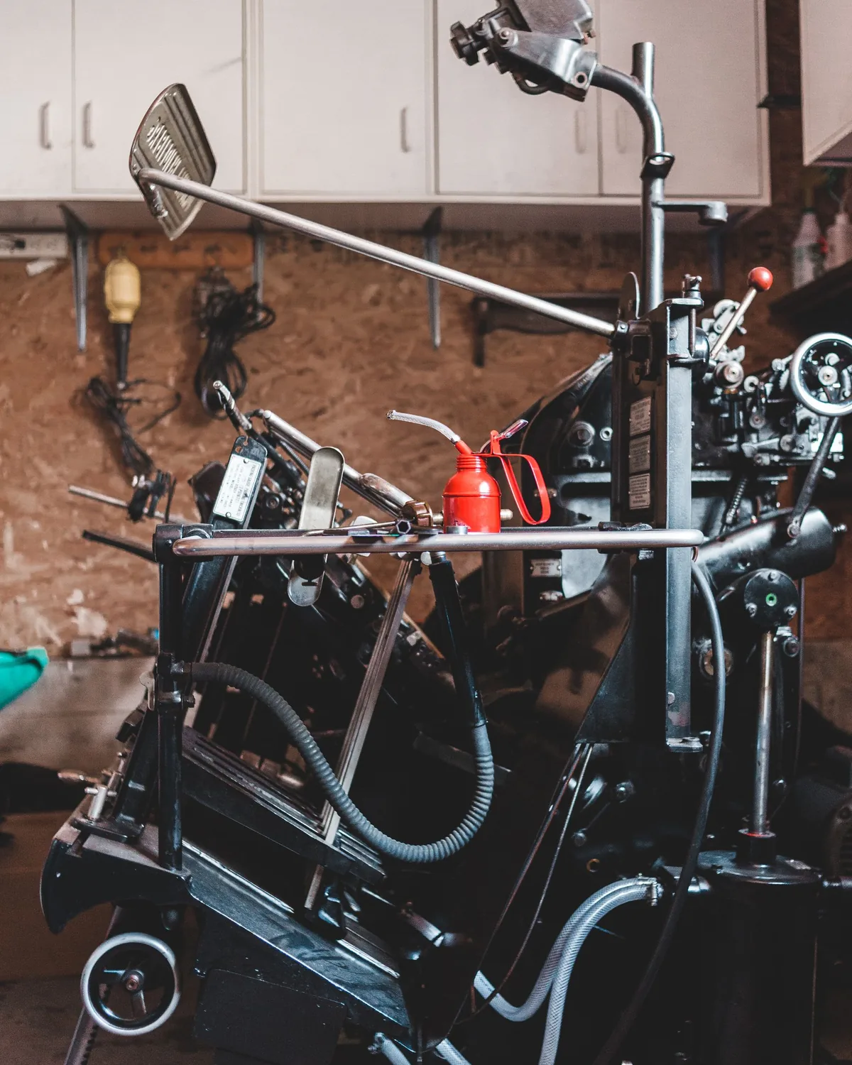 A letterpress in a working print shop