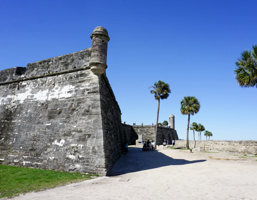 Coquina walls of the Castillo de San Marcos in St. Augustine