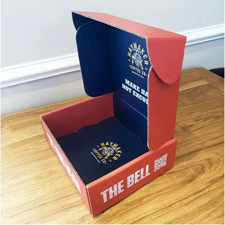 A printed counter display box on recycled board