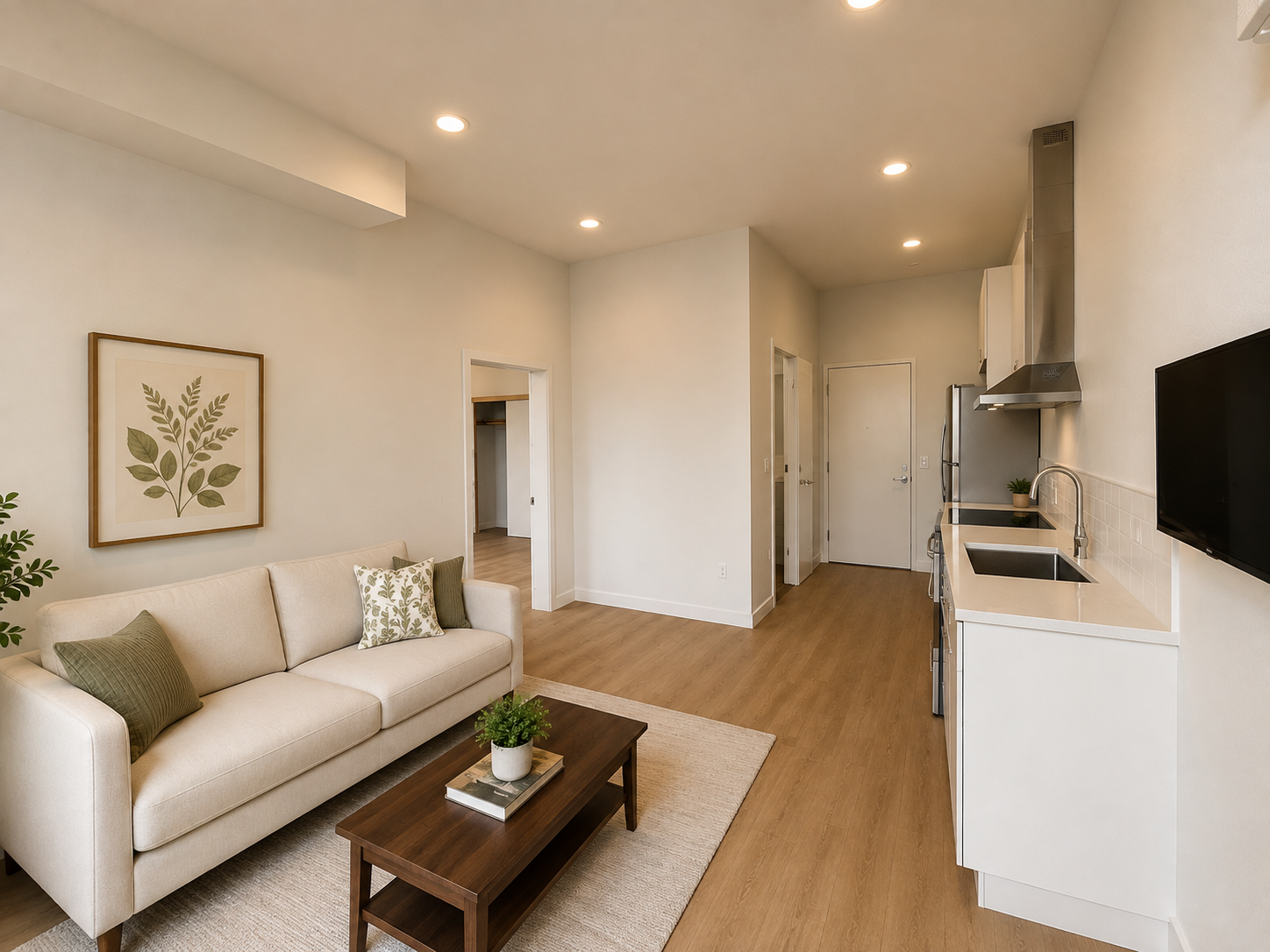 Living area toward the balcony