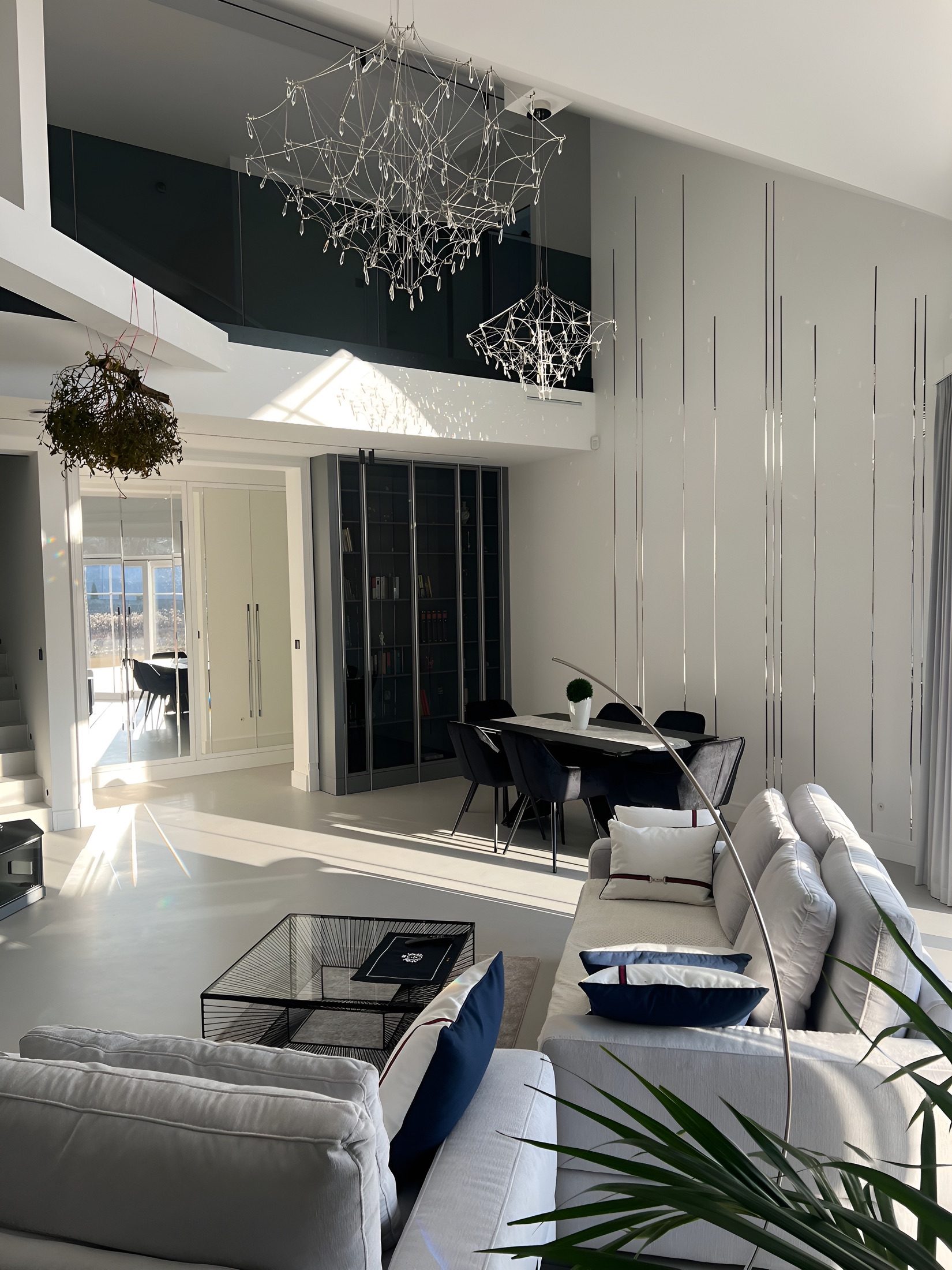 Polished plaster living room