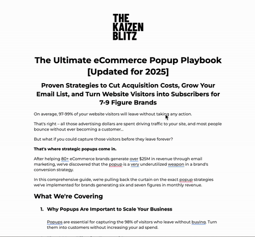 The Ultimate eCommerce Popup Playbook