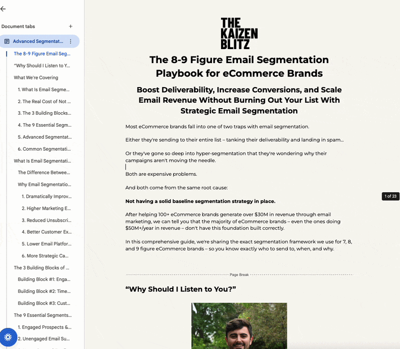 8-9 Figure Email Segmentation Playbook