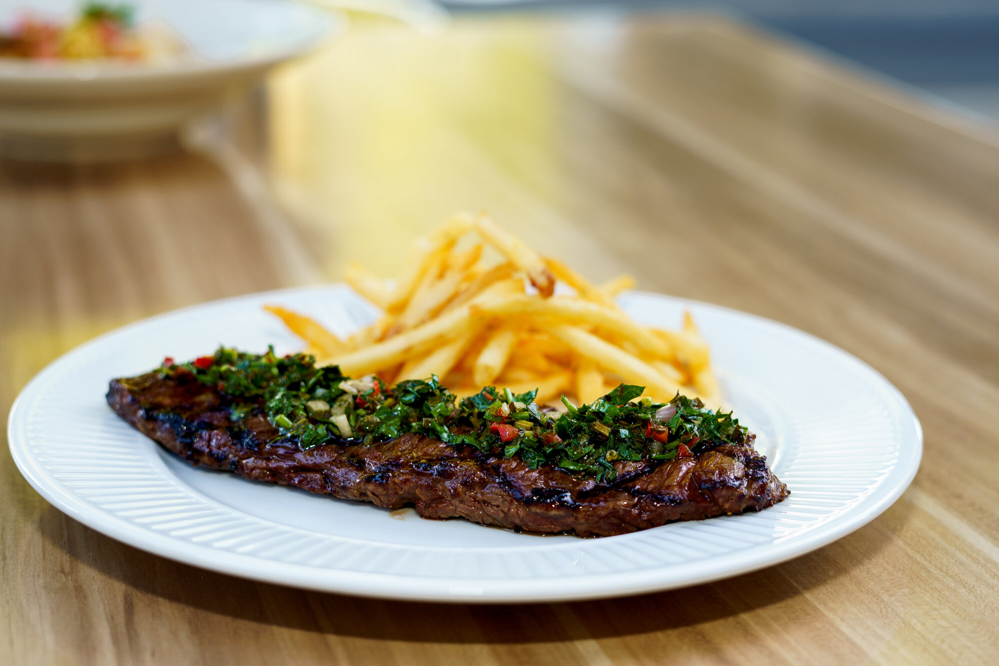 Churrasco steak with fries at Napkins Bar & Grill
