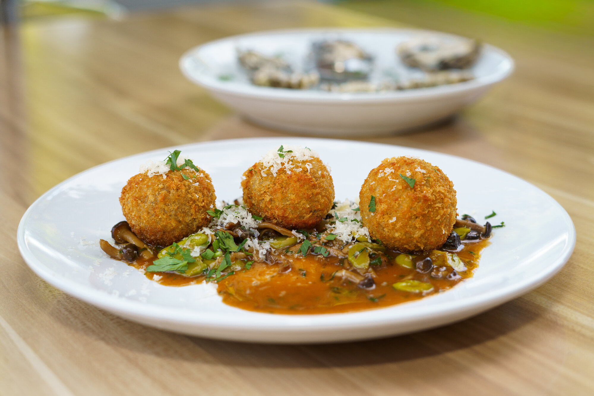 Crispy arancini trio at Napkins Bar & Grill