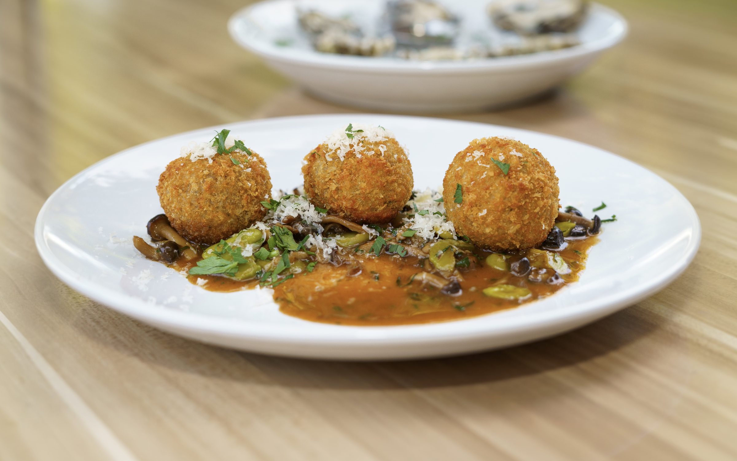 Crispy arancini trio at Napkins Bar & Grill