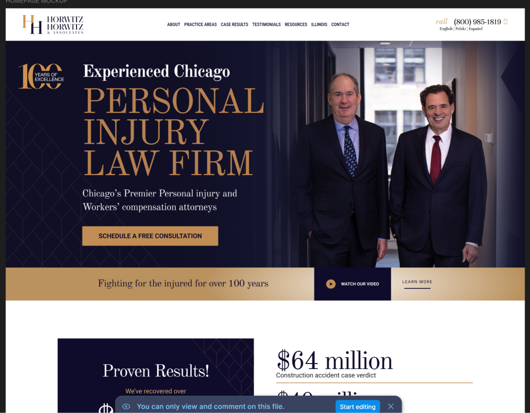 Horwitz Horwitz & Associates website