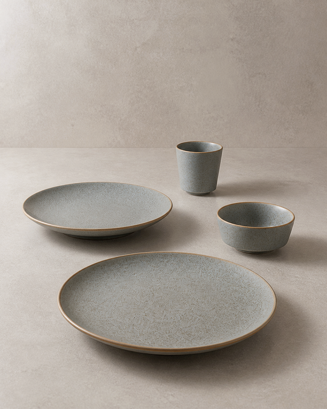 Hearthline ceramic collection with speckled glaze