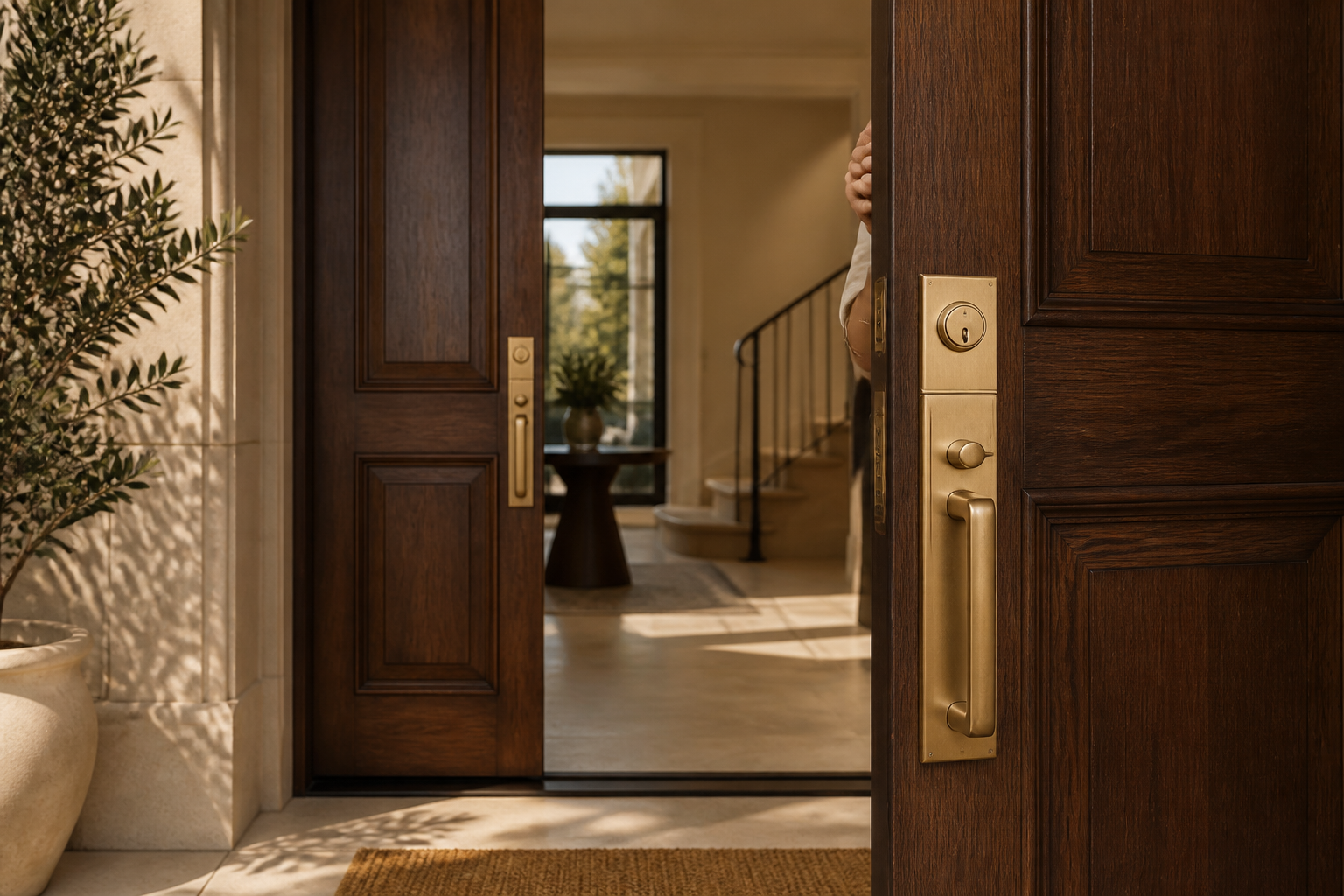 A selection of handcrafted architectural hardware