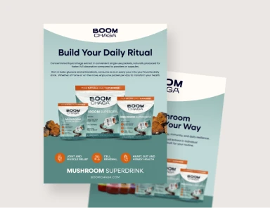 Sales brochures for BOOM Chaga