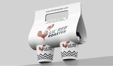 Cup holder mockup for Lil' Red Roaster