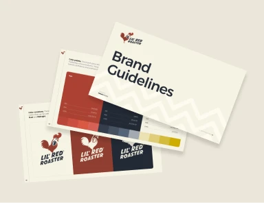 Branding kit mockup for Lil' Red Roaster