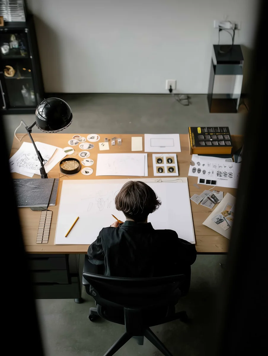 Designer at Work for the Field Notes project.