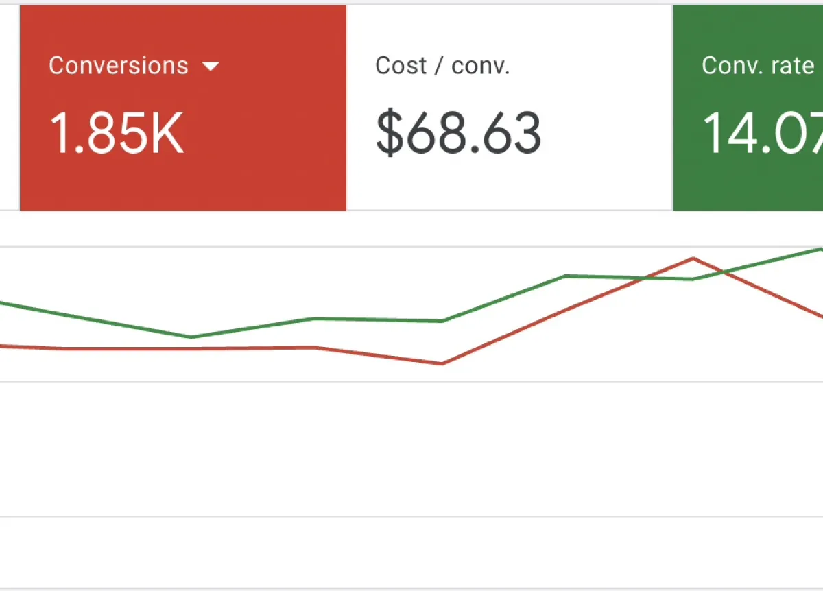 Placeholder for a client ad account screenshot