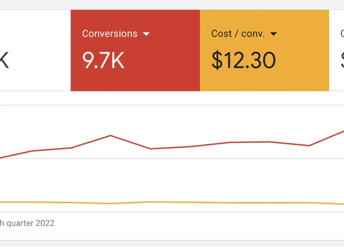 Placeholder for a client ad account screenshot