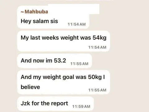 Client testimonial message