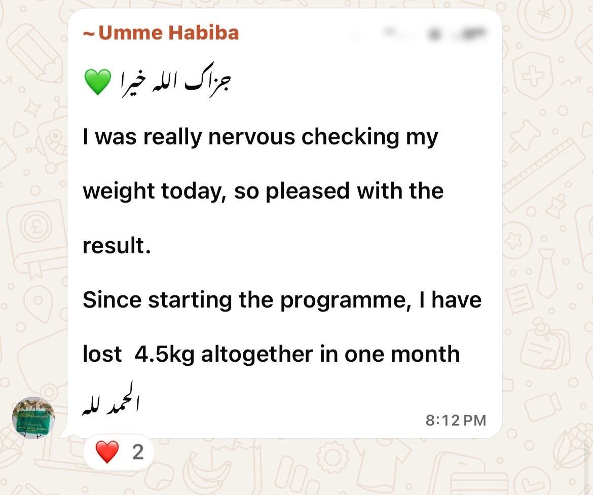 Client testimonial message