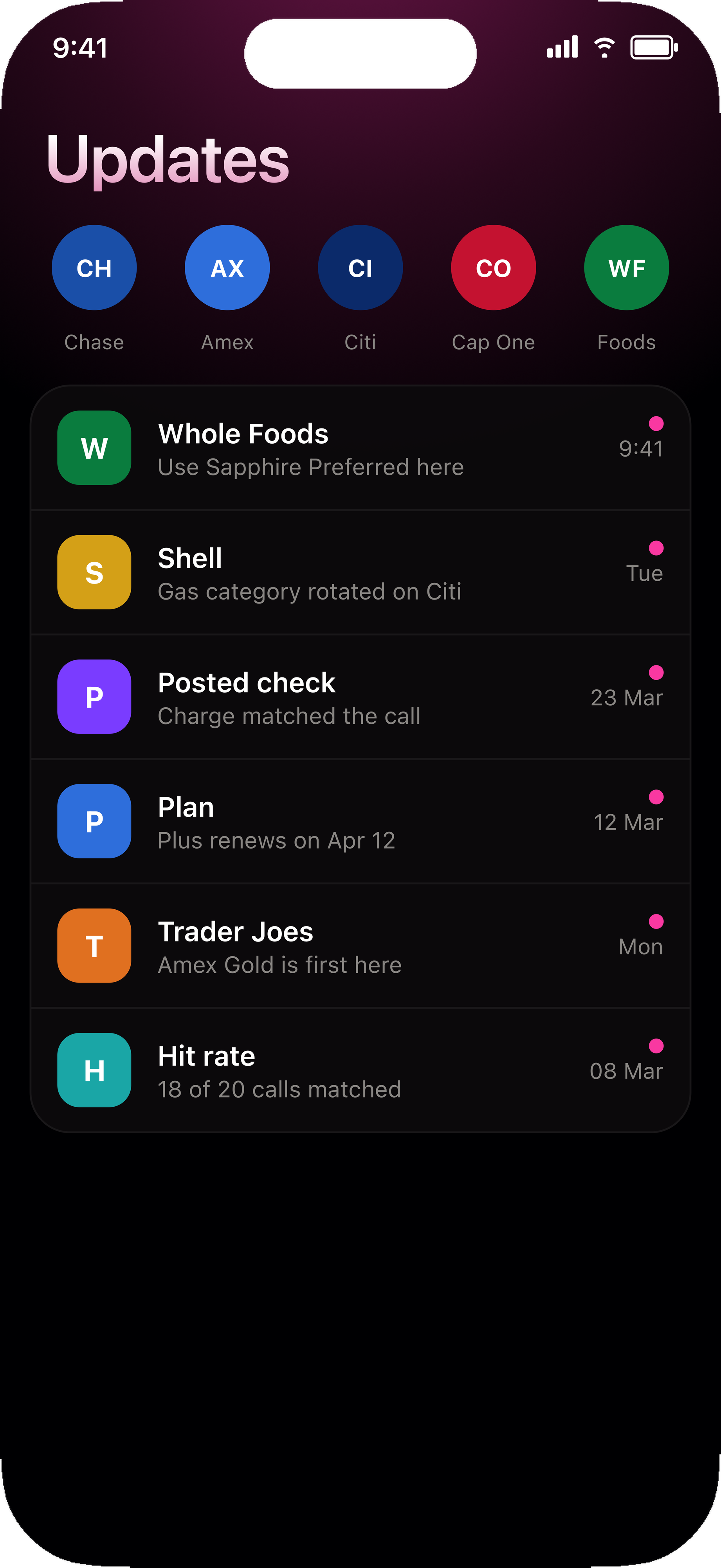 Updates